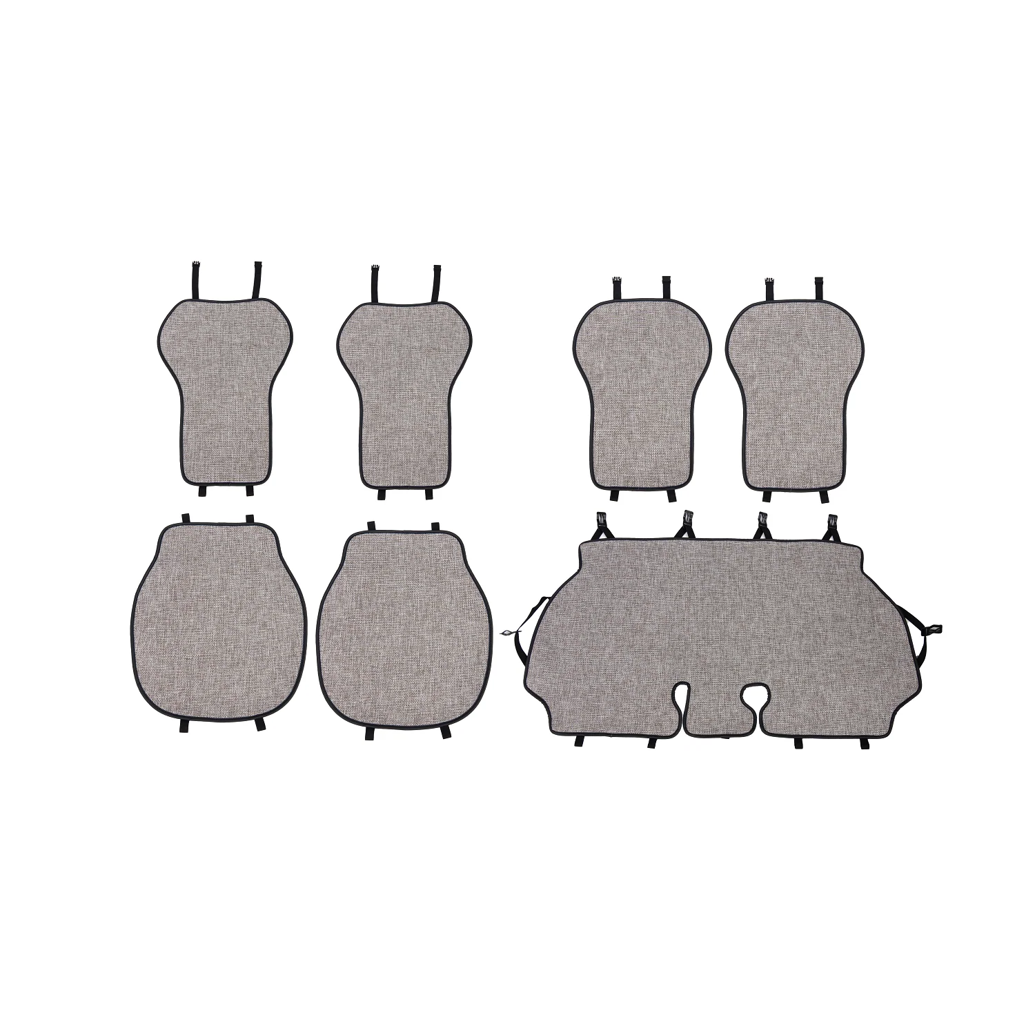 Linen Car Seat Cushion for BYD (5-seater full set) - Image 13