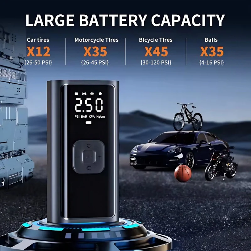 Portable Rechargeable Wireless Electric Tire Inflator for BYD - Image 4